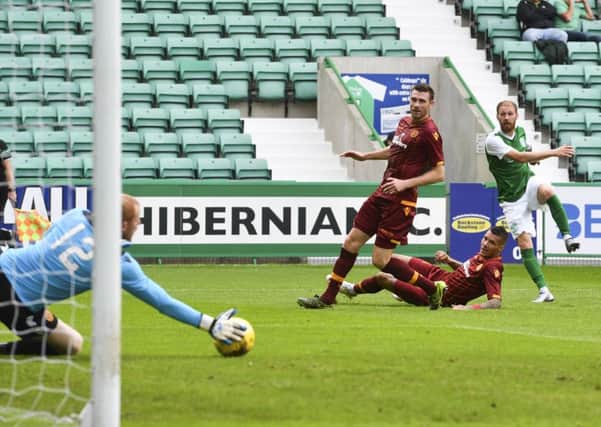 Martin Boyle, pictured in the 4-1 friendly win over Motherwell, cant wait to play Brondby in Europe. Pic: SNS