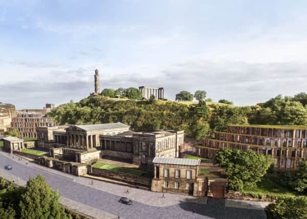 An artist's impressions of the hotel plans for the former Royal High School site. Picture: contributed