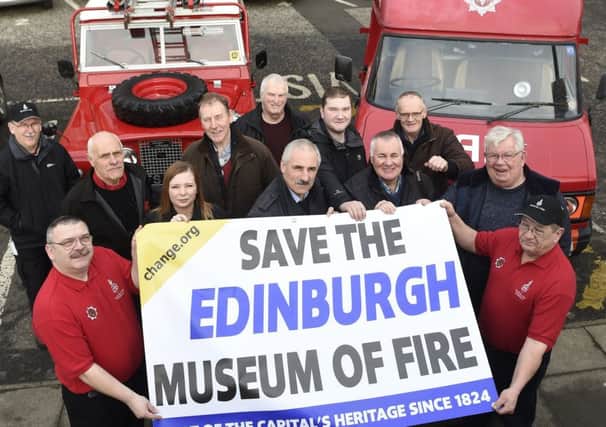 Campaigners protest against plans to close the Lauriston Place museum. Picture: Greg Macvean