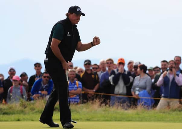 Phil Mickelson came agonisingly close to an historic 62