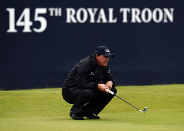 Phil Mickelson says having won the Open before takes the pressure off. Pic: SNS