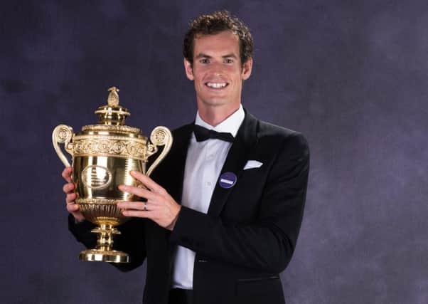 Andy Murray with his second Wimbledon trophy