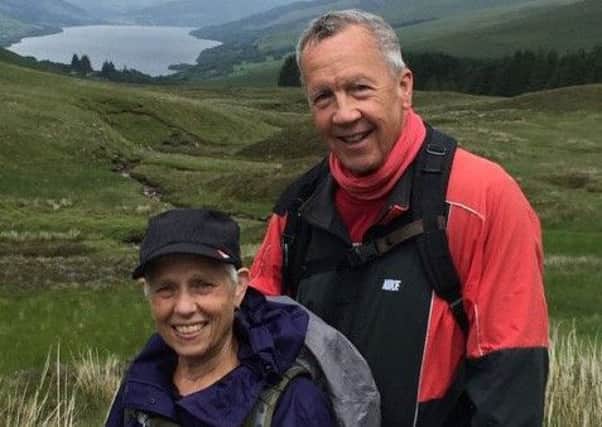 Jacqueline and Jim Pedgrit on the Rob Roy Way. Picture: contributed