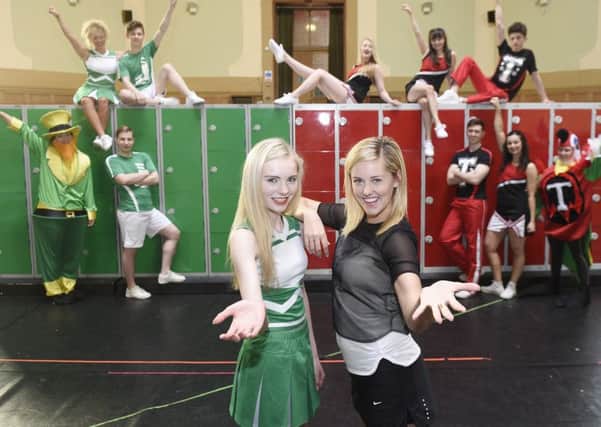 Broadway star Taylor Louderman, right, with Eilidh Murray. Picture: Greg Macvean