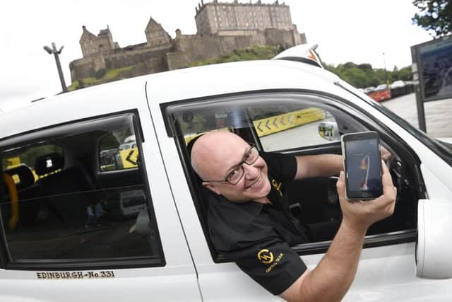 Tony Kenmuir launches Central Taxis'  Pokemon Go tours. Picture: Greg Macvean