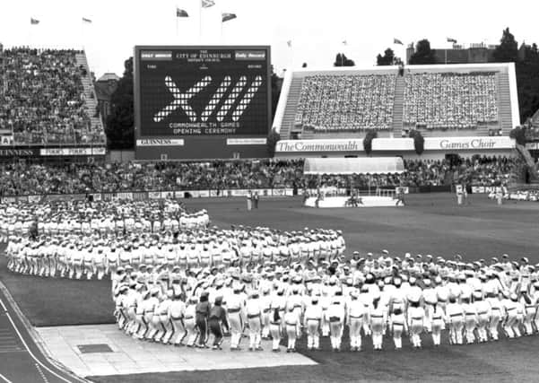 The opening ceremony of the 1986 Commonwealth Games at Meadowbank. Picture: TSPL