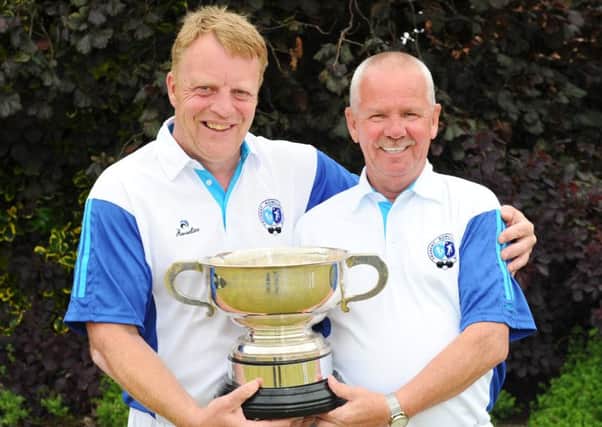 Tranent bowlers Brian Young and Jim Bonner will defend their Gents Pairs title