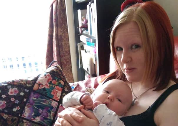Jenni Orr with her baby George. Picture: contributed