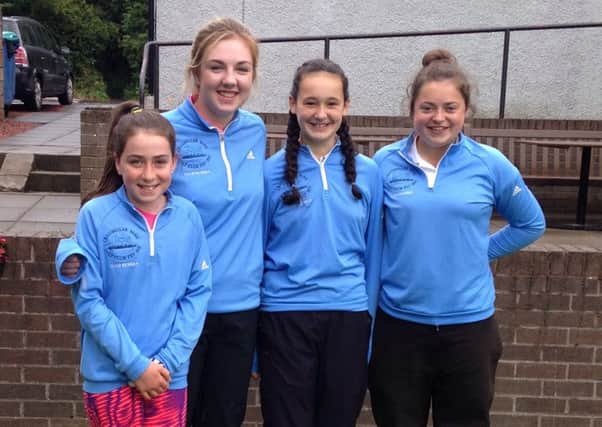 From left to right, the girls in the Craigmillar Park junior team: Lucy Hall, Megan Linton, Lucy Morrison and Emma Morrison