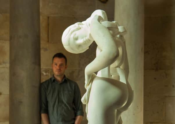 A nude sculpture replaces Burns. Picture; Toby Williams