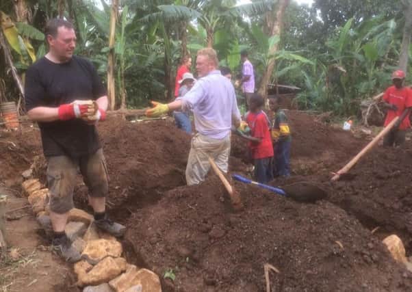Ivan Salvesen had been helping build homes in Tanzania. Picture; contributed