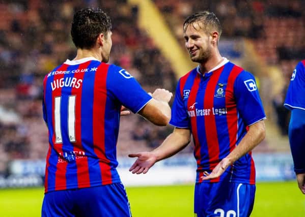 Billy King, right, scored for Inverness in the 5-1 win over Dunfermline on Tuesday. Pic: SNS