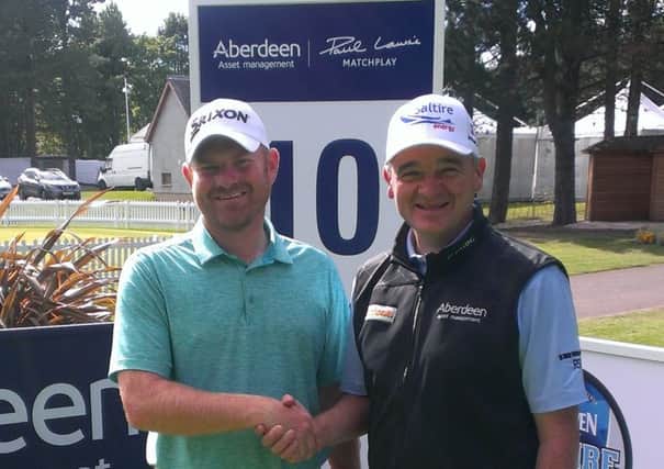 Gareth Wright, left, and Paul Lawrie