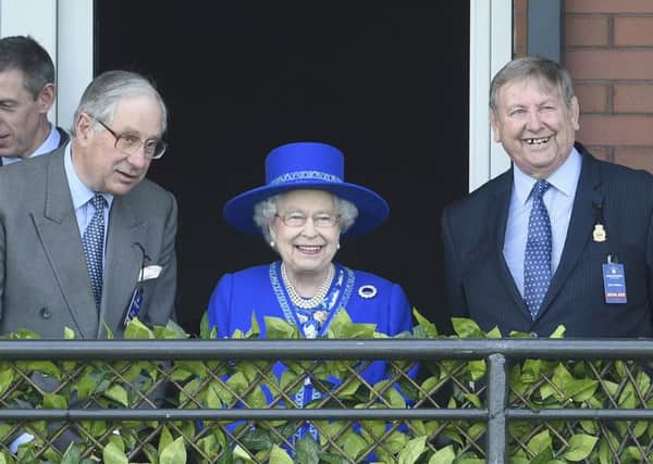 HRH The Queen and the Duke of Edinburgh attend two races at Musselburgh Racecourse. Picture; Greg Macvean