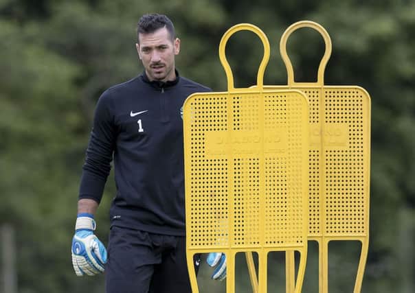 Ofir Marciano in training at East Mains. Picture: SNS