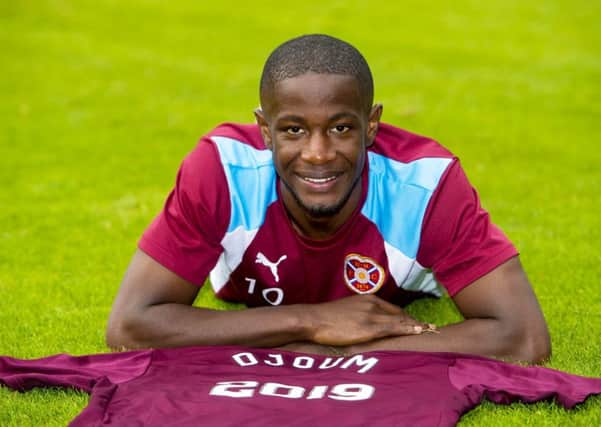 Arnaud Djoum has signed a two-year extension to his deal keeping him at Tynecastle until May 2019