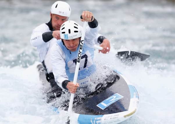 David Florence, front, will compete with Richard Hounslow