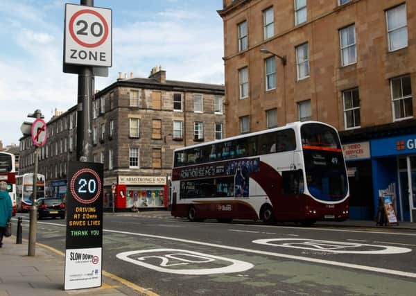 New 20mph signage in Edinburgh. Picture; stock image