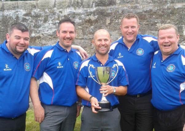 Carrick Knowe's Paul O'Donnell, James Hogg, Darren Hush, Richard Tough and Colin Mitchell  - pictured celebrating last year's Top Five success  were in winning form again