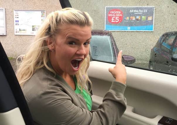 Kerry Katona at Port Seaton co-op
snapped by Margaret McKinley. Picture: Margaret McKinley