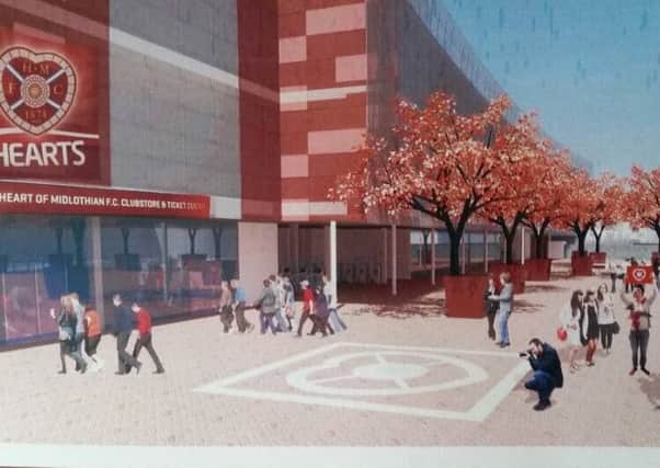 An artist's impression of the exterior of the new main stand. Picture: contributed