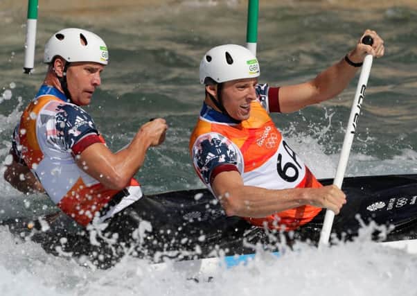 David Florence, right, and Richard Hounslow of Great Britain