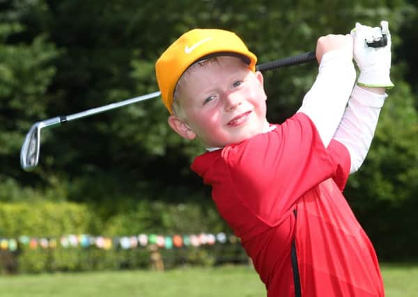 Six year old golfer Fraser Walters, who will compete in the UK and Ireland golf championships at St Andrews at the end of the month.