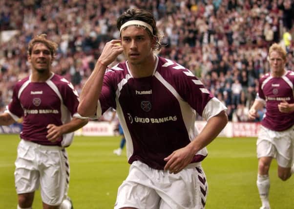 Mauricio Pinilla impressed the Hearts fans with his goal and overall display at Tynecastle