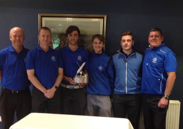 Turnhouse won the Edinburgh Inter-Club title this year. From left, Lindsay Gordon, Steven  Armstrong, Mark Napier, Jack McVey, Lewis Bain and Oliver McCrone