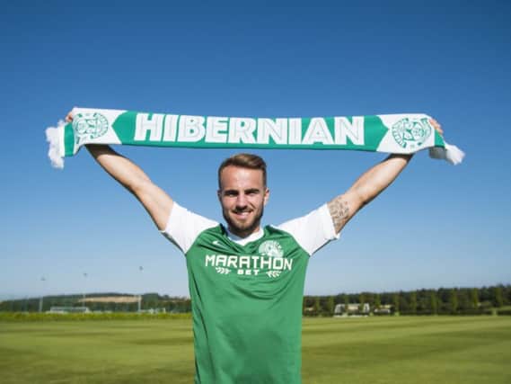 New Hibs loan signing Andrew Shinnie. Picture: Hibernian FC