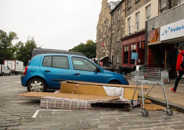 Rubbish dumped in Frederick Street. Picture: Scott Louden