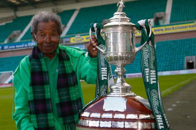 Sam Martinez visited Easter Road to see The Scottish Cup in July. Picture: Scott Louden