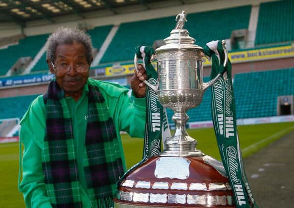 Sam Martinez visited Easter Road to see The Scottish Cup in July. Picture: Scott Louden