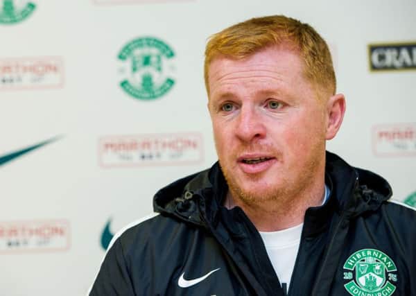 Neil Lennon is very happy with his squad at Hibs. Pic: SNS