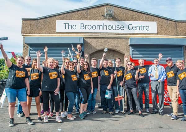 Volunteers had one day to give the Broomhouse Centre in Edinburgh, a local food bank and St Davids Church a much needed makeover. Picture; Ian Georgeson