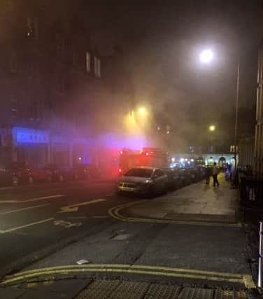 The fire at Lady Lawson street. Picture; Edinburgh Fire Brigade Twitter
