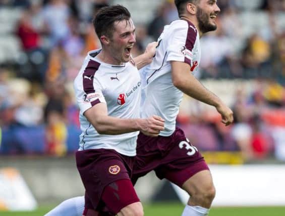John Souttar, left, and Tony Watt, right, were impressive performers for the Jambos. Pic: SNS