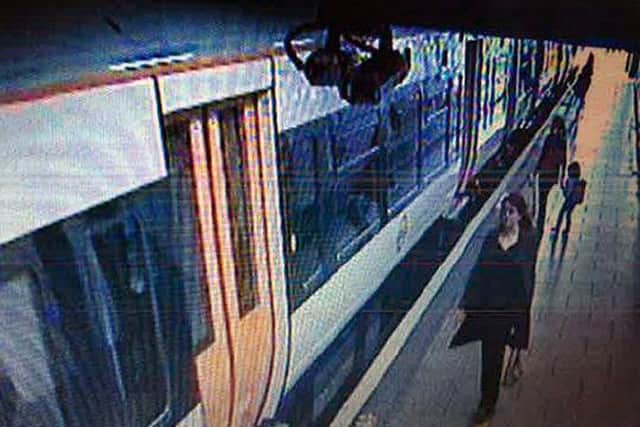 CCTV image showing Saima on Platform 1 in Wembley Central. Picture; Contributed