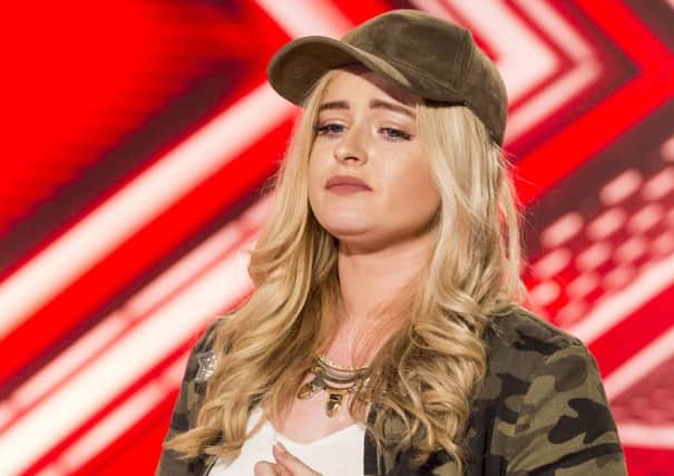 Caitlyn Vanbeck on The X Factor. Picture: PA