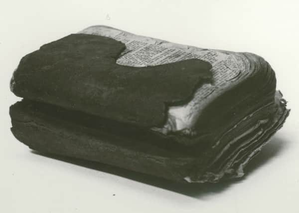 An 18th century Bible used by Covenanters at Flotterstone. Photo: Scottish Life Archive/Scran