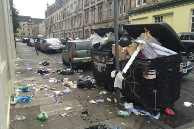 Rubbish on the city streets. Picture; contributed
