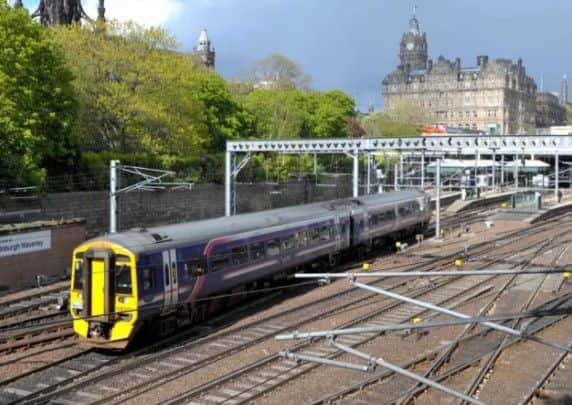 The electrifications of the line between Edinburgh and Glasgow was meant to be completed by December this year. Picture: Jane Barlow