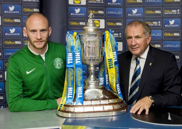 David Gray was at the draw for the Scottish Cup first round with SFA president Alan McRae