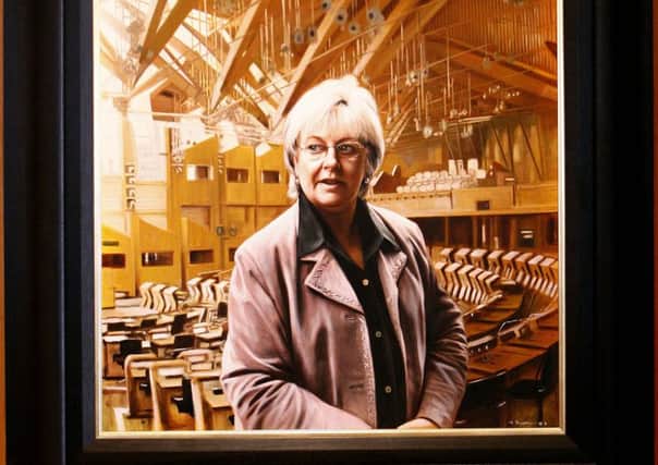 Margo MacDonalds legacy within Scottish politics has been commemorated as a painting of the late politician was unveiled. Picture; Andrew Cowan