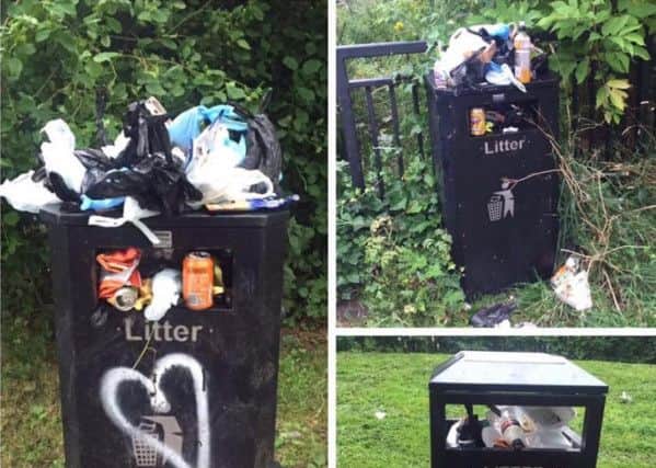 Overflowing rubbish bins - Edinburgh
East Craigs bins