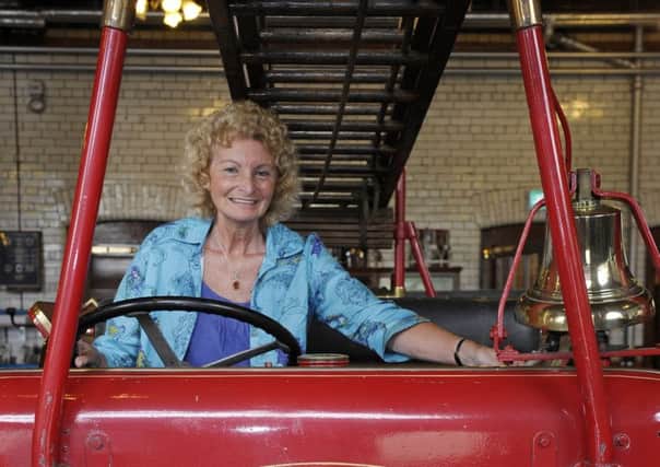 Vanessa Braidwood - great-great-granddaughter of fire brigade pioneer James Braidwood visited the Fire Museum at Lauriston. Picture; Neil Hanna