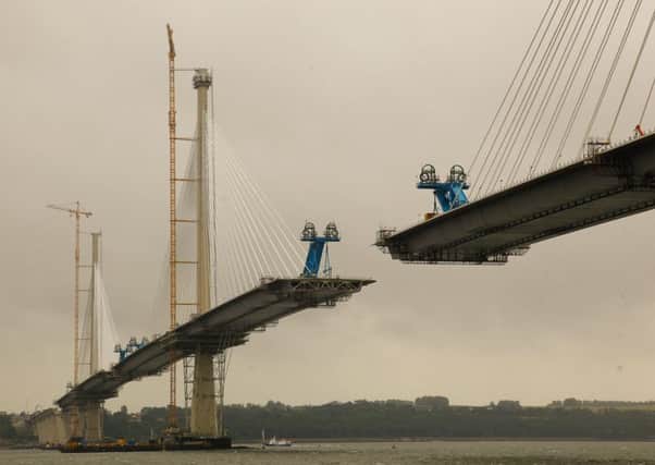 MSPs were told that 93 of 110 deck units were now in place on the Queensferry Crossing. Picture: Scott Louden