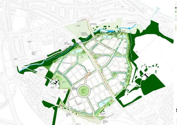 A map showing the new Brunstane development. Picture; contributed