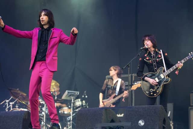 Bobby Gillespie of Primal Scream performs on the Pyramid Stage at Glastonbury Festival. Picture: Getty