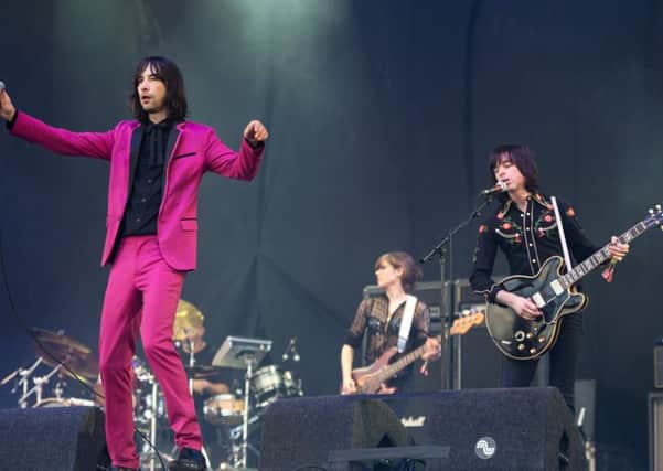 Bobby Gillespie of Primal Scream performs on the Pyramid Stage at Glastonbury Festival. Picture: Getty